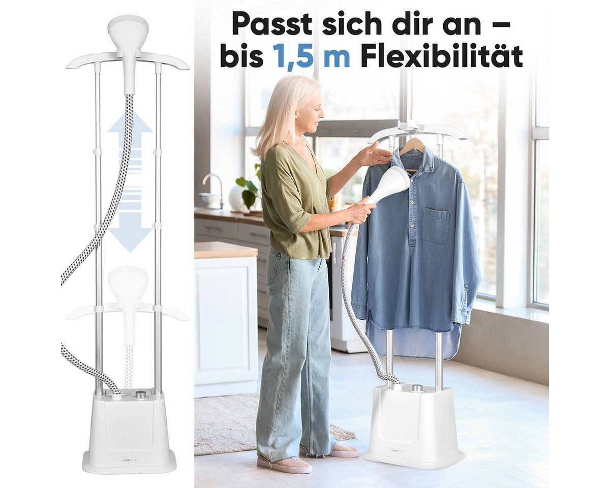CLATRONIC Dampfbügelstation TDC 3809, Stand-Dampfglätter, 1,2L, bis zu 60 min. bügeln – Bild 3 von 5