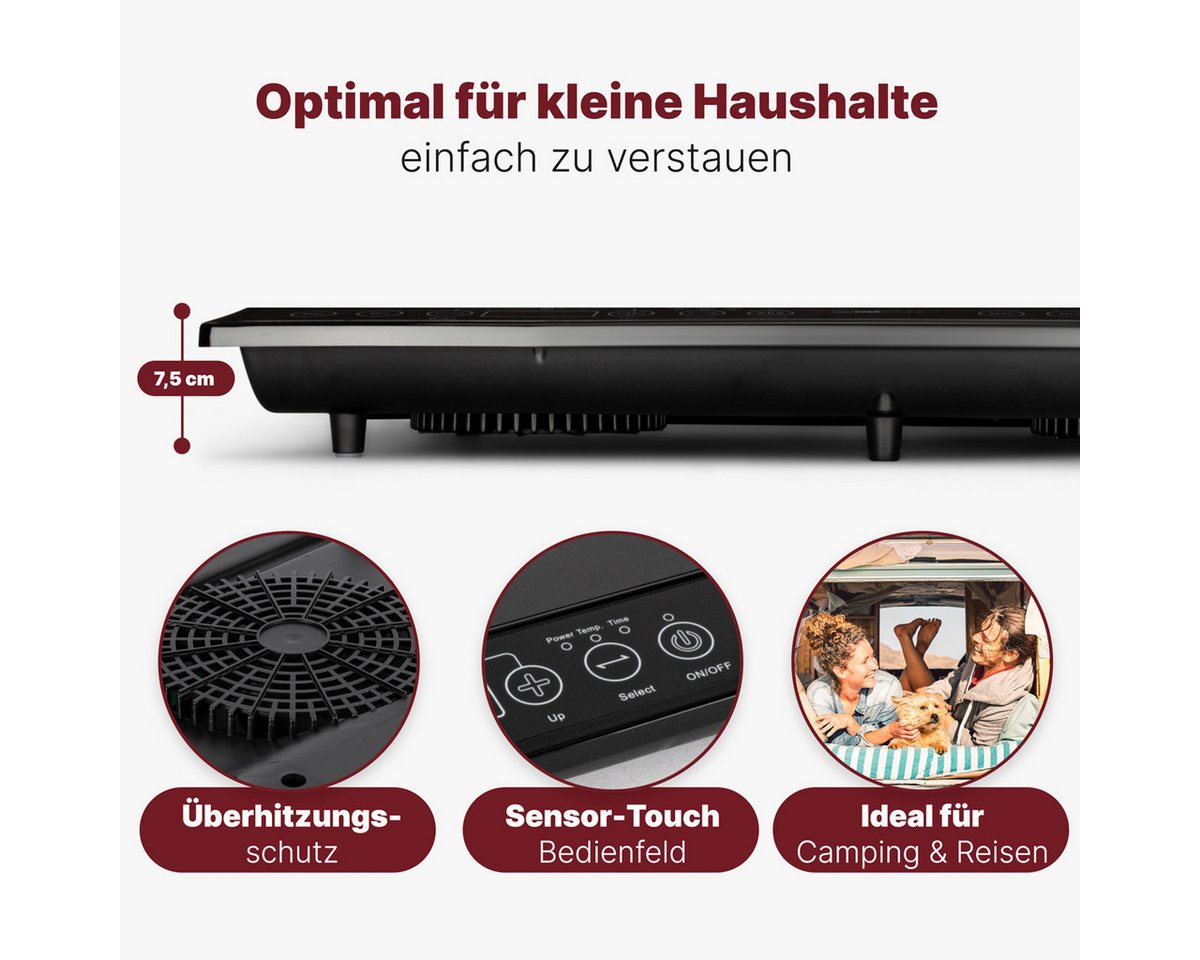 CLATRONIC Doppel-Induktionskochplatte DKI 3609, ECO-Save, 10 Temperaturstufen, Sensor Touch – Bild 5 von 5