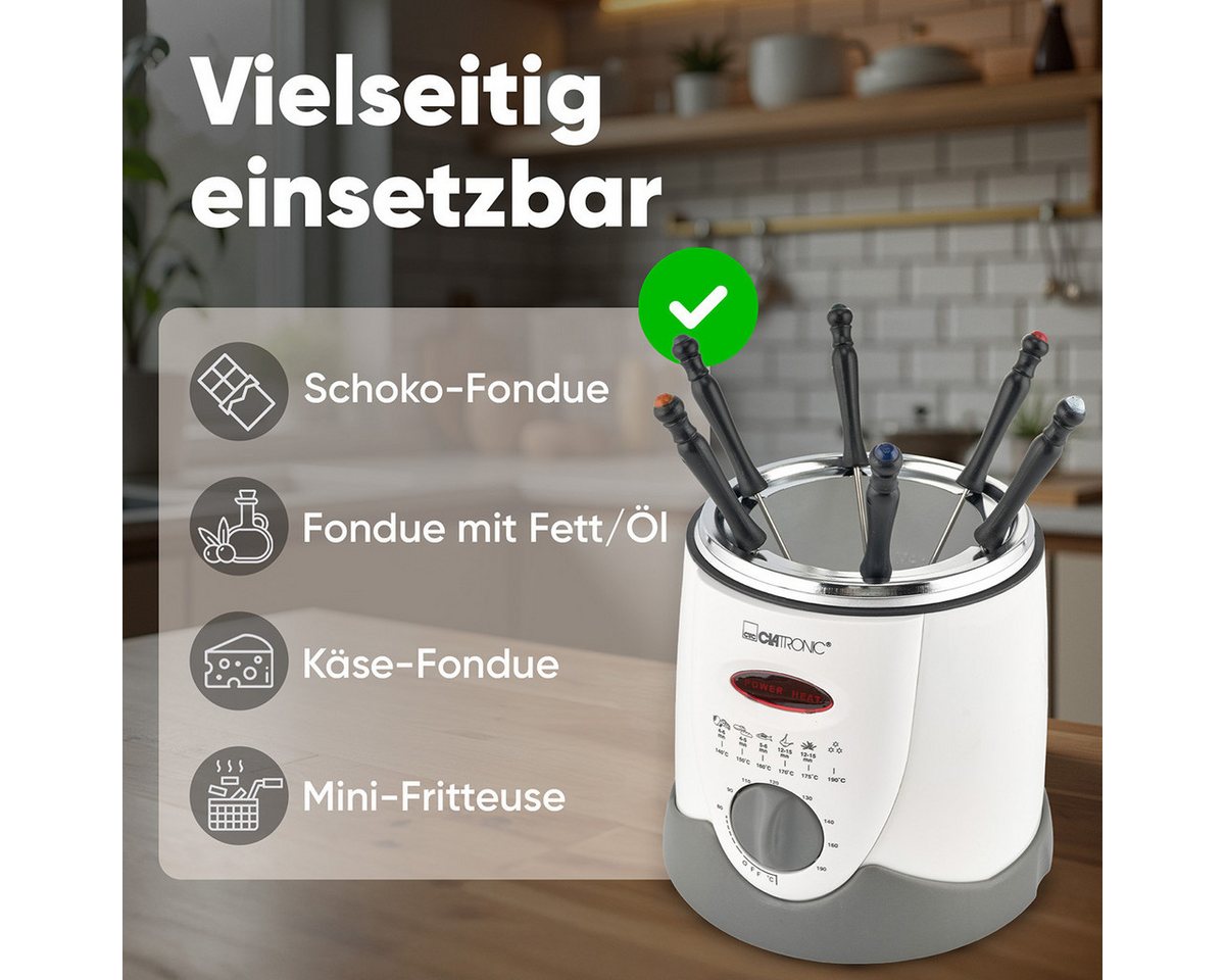 CLATRONIC Fritteuse FFR 2916, Cool Touch-Gehäuse, 1 Liter, abnehmbarem Griff – Bild 2 von 5