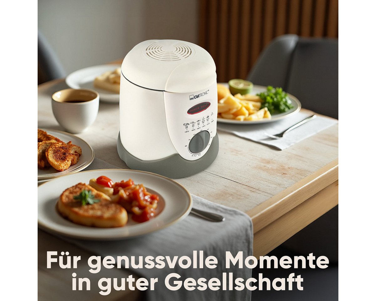 CLATRONIC Fritteuse FFR 2916, Cool Touch-Gehäuse, 1 Liter, abnehmbarem Griff – Bild 5 von 5