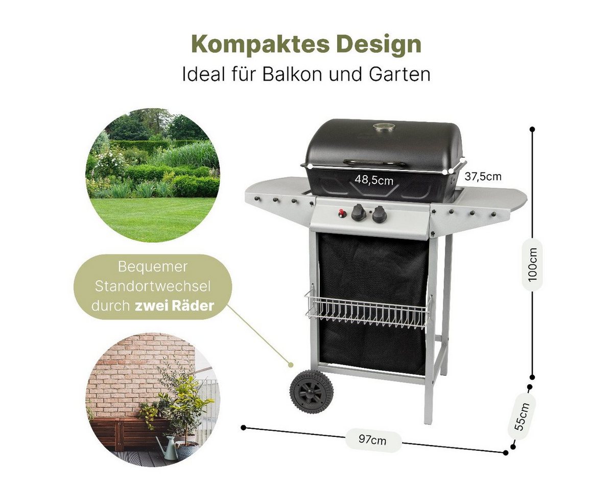 CLATRONIC Gasgrill GG 3590, mit 2 Heizzonen für indiv. Temperatursteuerung – Bild 5 von 5
