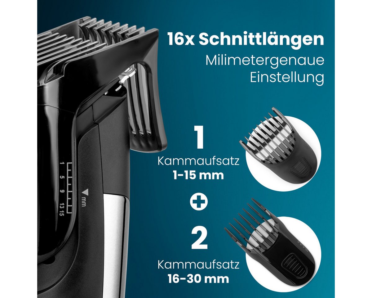 CLATRONIC Haarschneider HSM/R 3827, Haarschneidemaschine 1-30mm, Edelstahl-Klingen – Bild 2 von 5