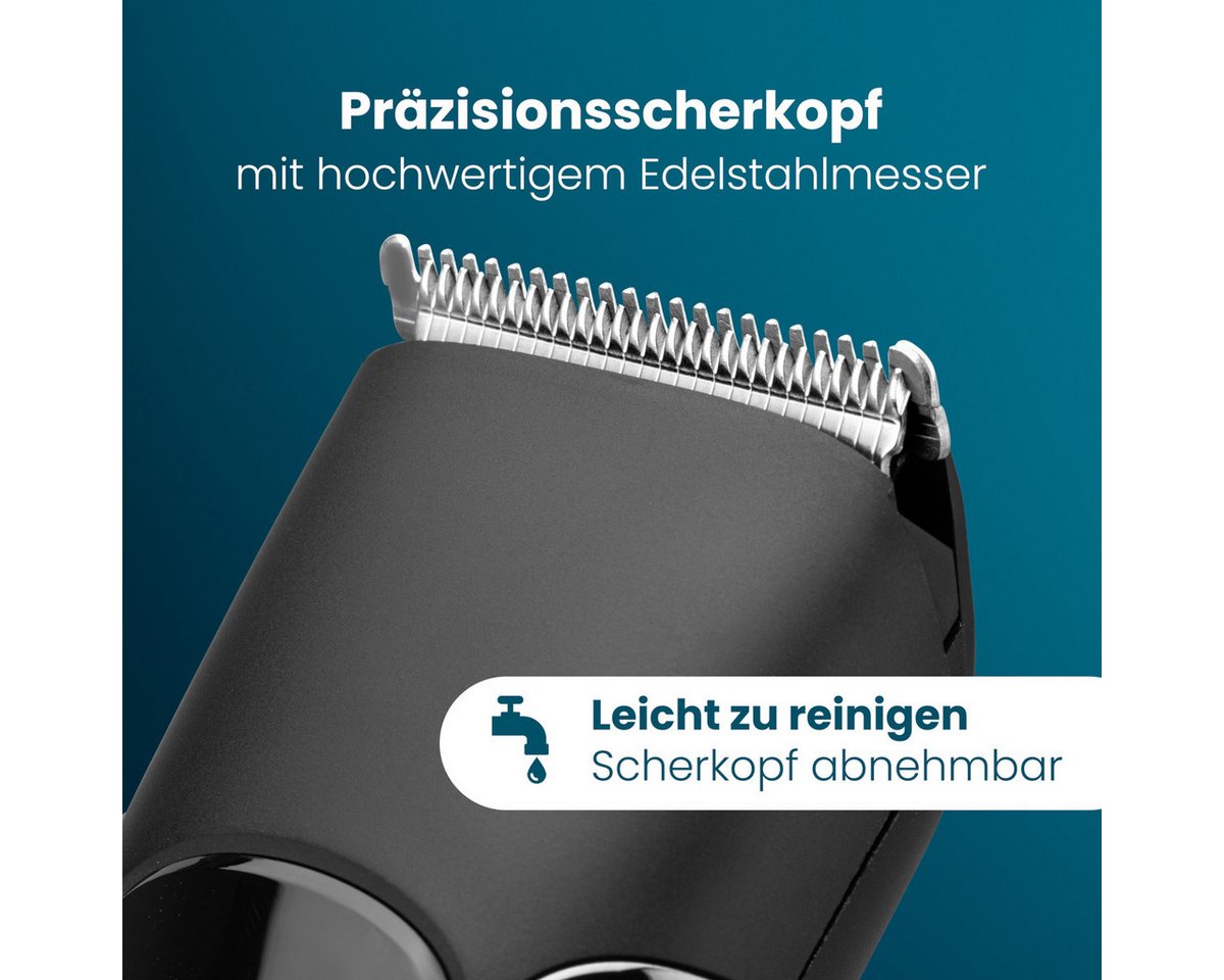 CLATRONIC Haarschneider HSM/R 3827, Haarschneidemaschine 1-30mm, Edelstahl-Klingen – Bild 3 von 5