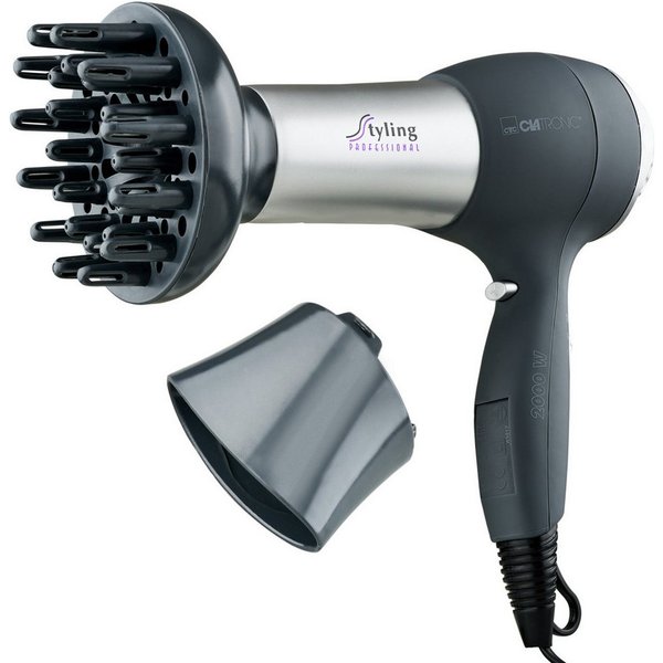 CLATRONIC Haartrockner HTD 3055, Haartrockner mit Diffusor und Formdüse, 2000W
