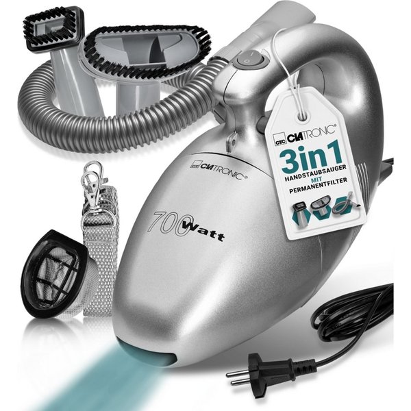 CLATRONIC Handstaubsauger HS 2631, Handstaubsauger mit 700 Watt & geringem Gewicht