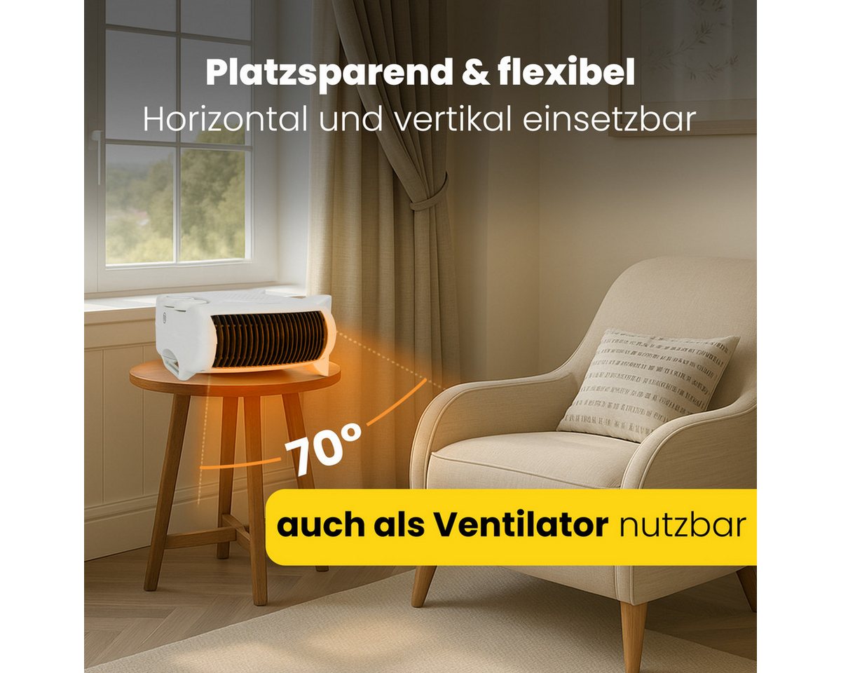 CLATRONIC Heizlüfter HL 3838, mit Ventilatorfunktion, max. 2000W – Bild 4 von 5