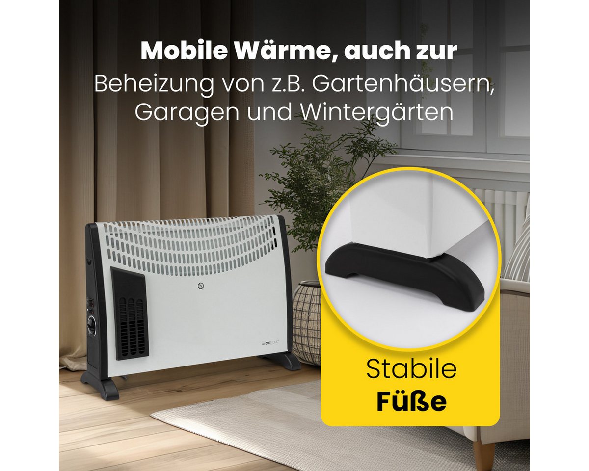 CLATRONIC Konvektor KH 3433 N, mit 3 Heizstufen, Thermostat, 2000 Watt – Bild 2 von 5