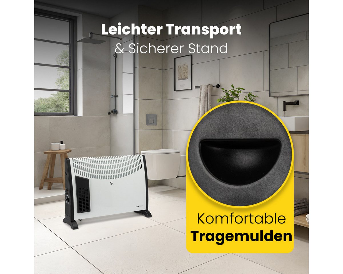 CLATRONIC Konvektor KH 3433 N, mit 3 Heizstufen, Thermostat, 2000 Watt – Bild 5 von 5
