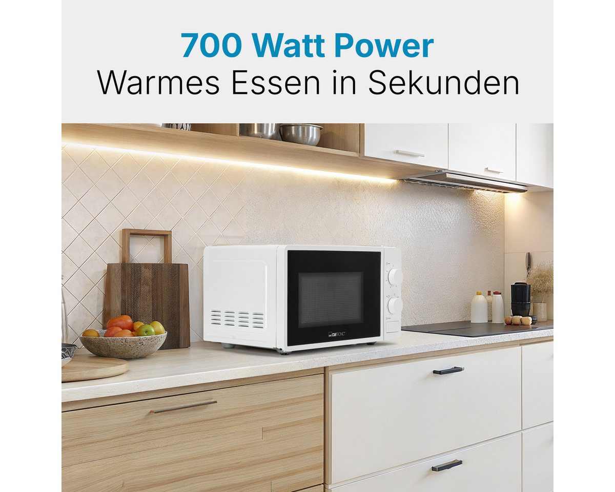 CLATRONIC Mikrowelle MW 791, Mikrowelle, 700 Watt, 6 Stufen, 20 Liter – Bild 2 von 5