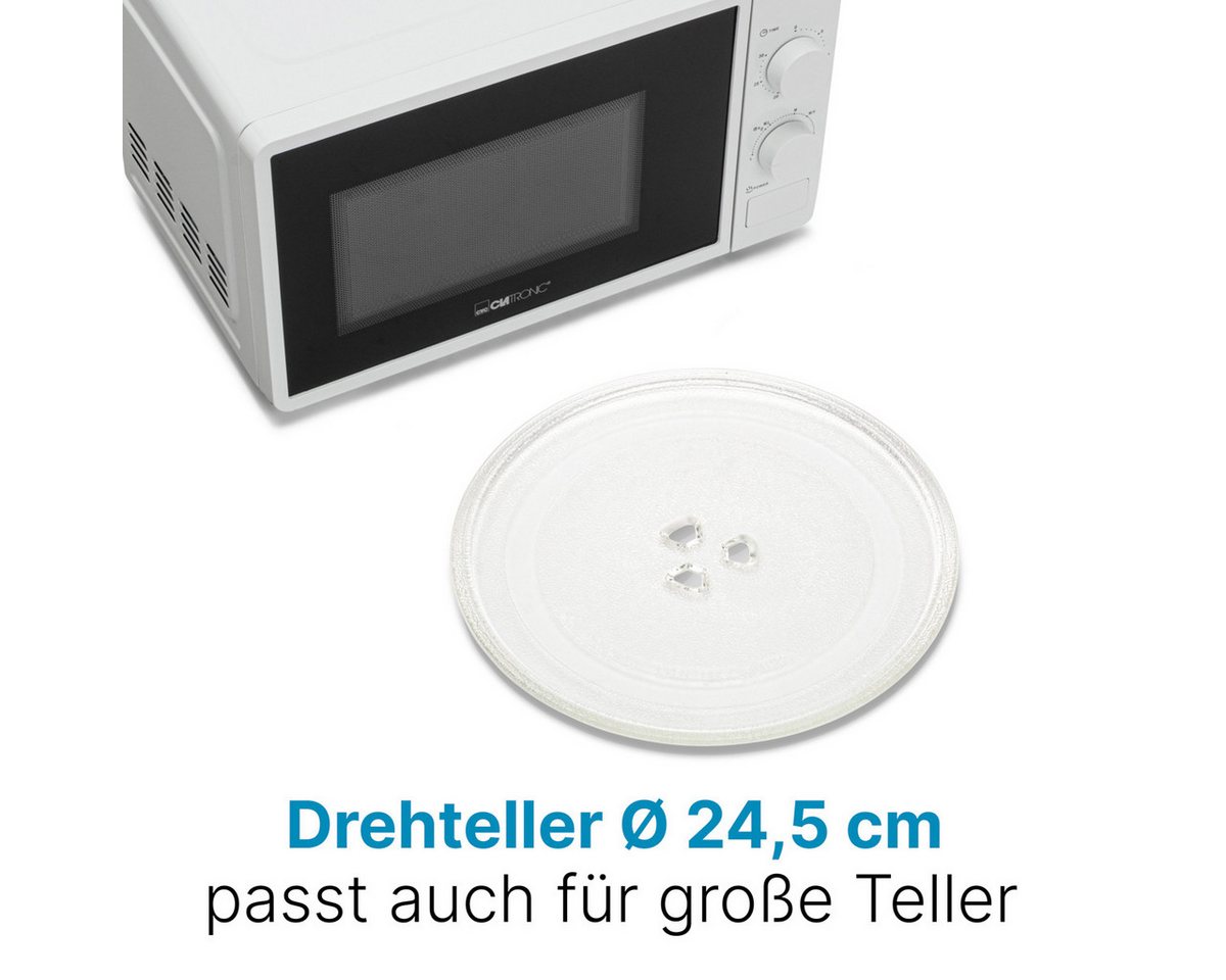 CLATRONIC Mikrowelle MW 791, Mikrowelle, 700 Watt, 6 Stufen, 20 Liter – Bild 3 von 5
