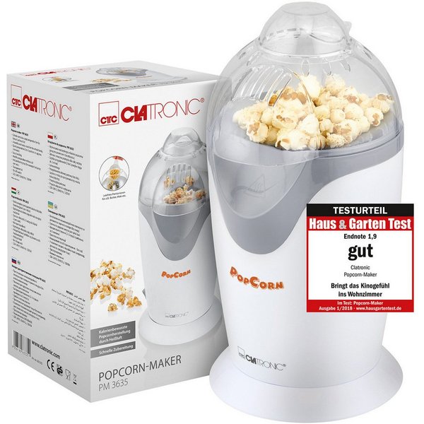 CLATRONIC Popcornmaschine PM 3635, Popcornmaschine, schnelle Zubereitung