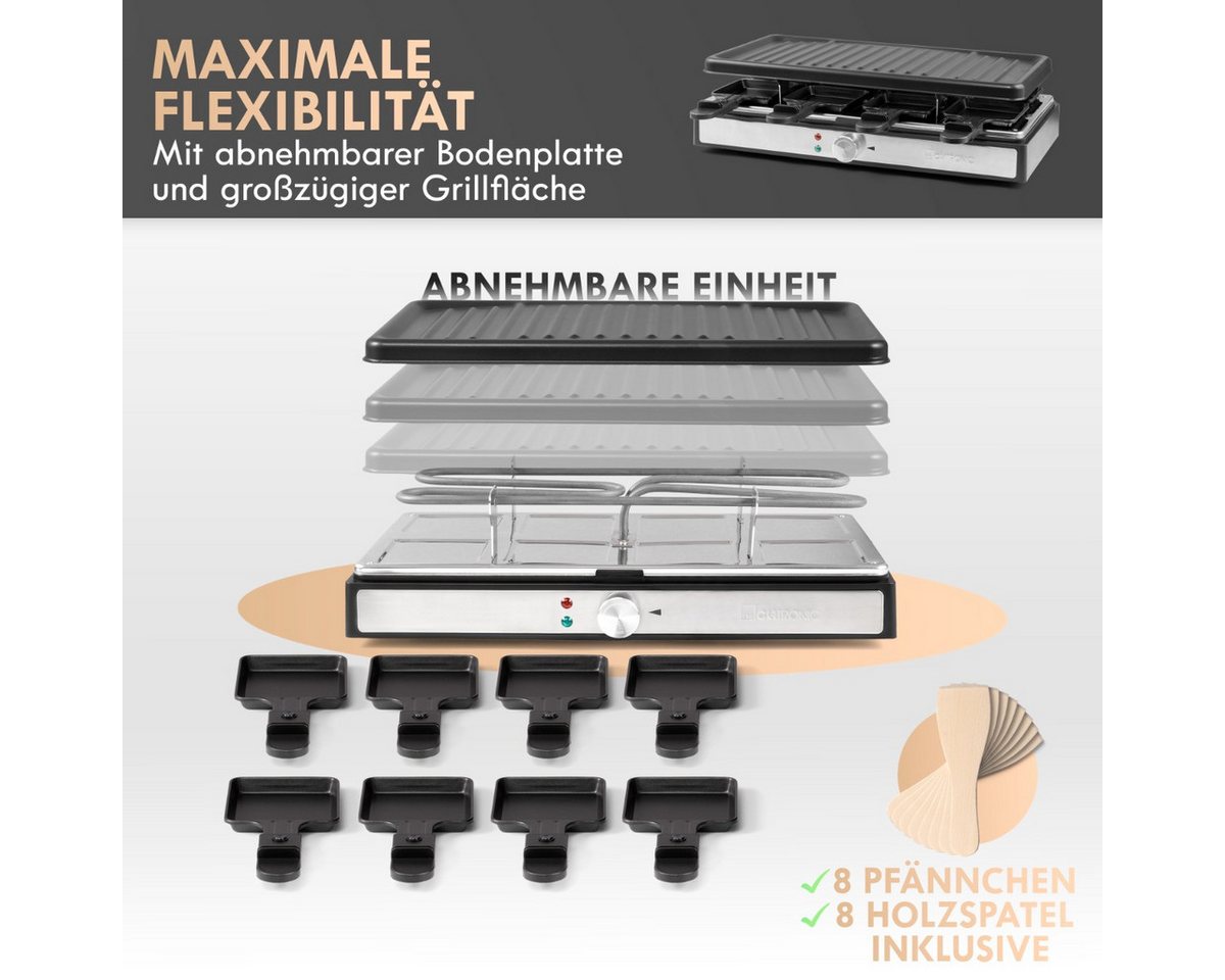 CLATRONIC Raclette RG 3757, für 8 Personen, Cool Touch-Gehäuse – Bild 3 von 5