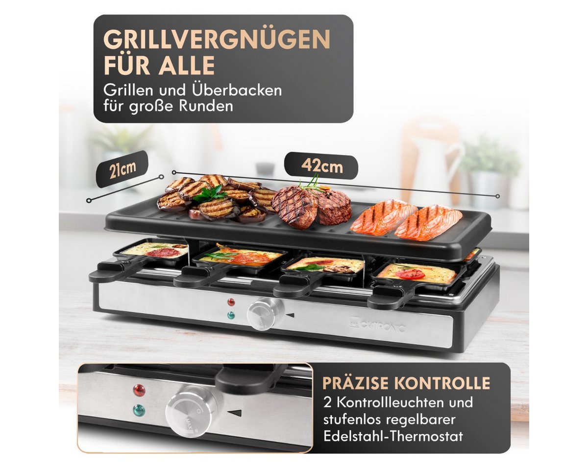 CLATRONIC Raclette RG 3757, für 8 Personen, Cool Touch-Gehäuse – Bild 4 von 5