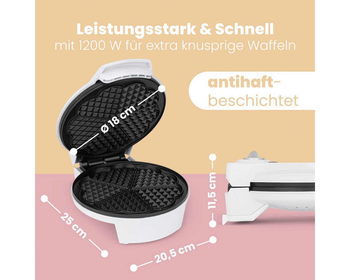CLATRONIC Waffeleisen WA 3491, Waffeleisen, 2 große Backflächen – Bild 4 von 5