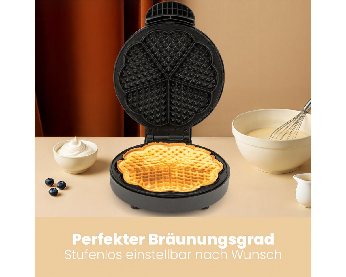 CLATRONIC Waffeleisen WA 3492, Waffeleisen 18cm Backfläche, antihaftbeschichtet – Bild 2 von 5