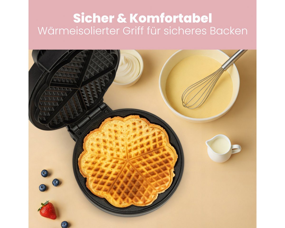 CLATRONIC Waffeleisen WA 3492, Waffeleisen 18cm Backfläche, antihaftbeschichtet – Bild 4 von 5