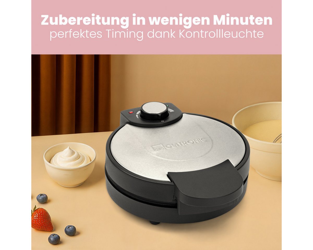 CLATRONIC Waffeleisen WA 3492, Waffeleisen 18cm Backfläche, antihaftbeschichtet – Bild 5 von 5