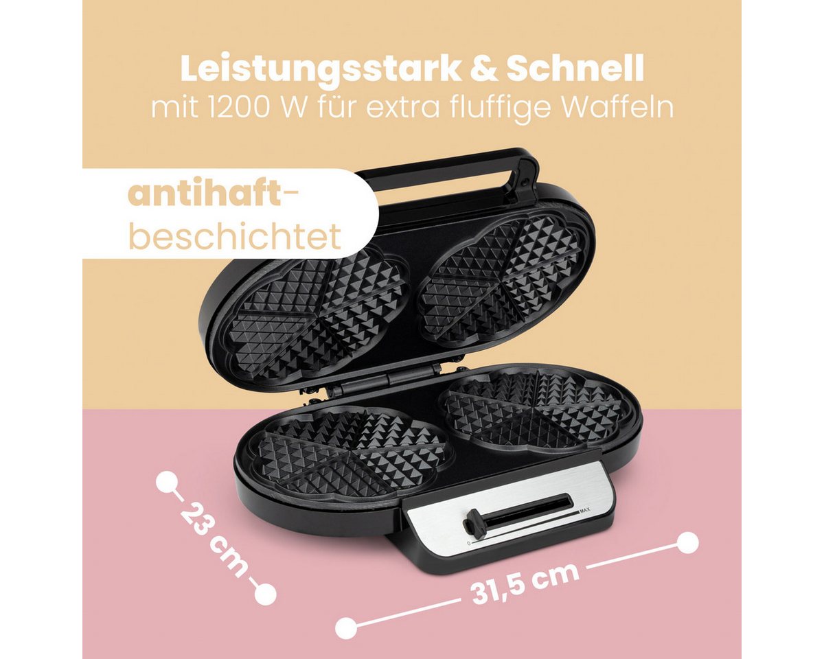 CLATRONIC Waffeleisen WA 3745, Waffeleisen m. 2 antihaftbeschichteten Backflächen – Bild 3 von 5