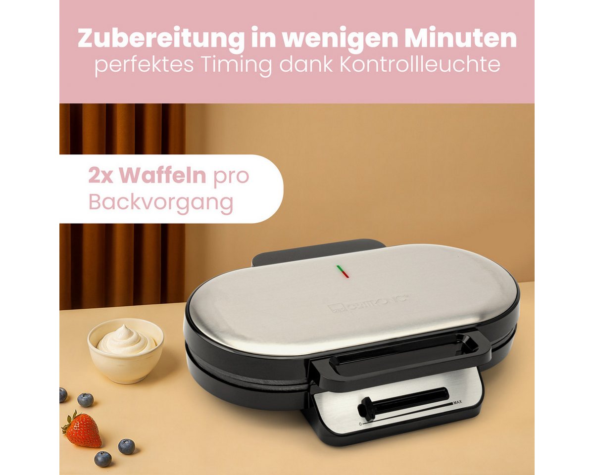 CLATRONIC Waffeleisen WA 3745, Waffeleisen m. 2 antihaftbeschichteten Backflächen – Bild 4 von 5