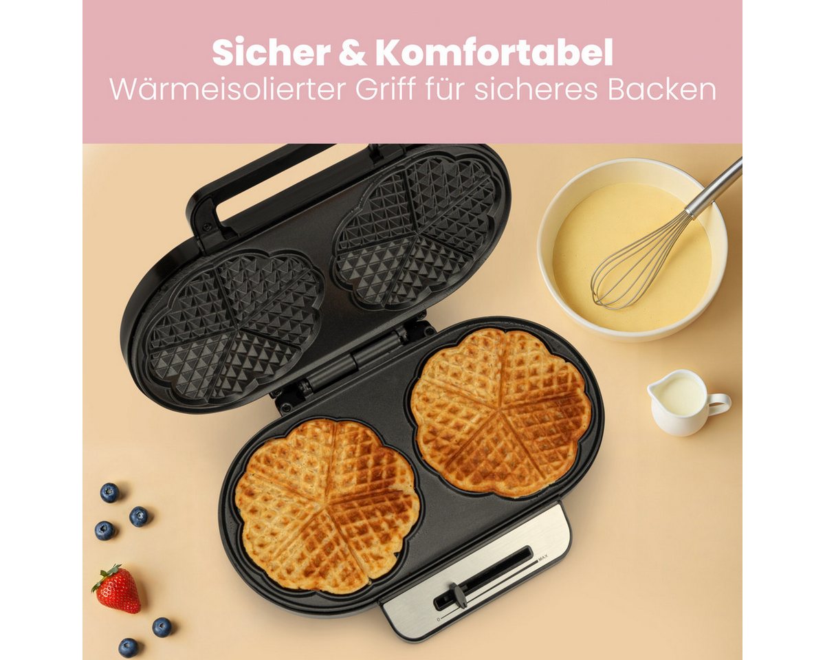 CLATRONIC Waffeleisen WA 3745, Waffeleisen m. 2 antihaftbeschichteten Backflächen – Bild 5 von 5