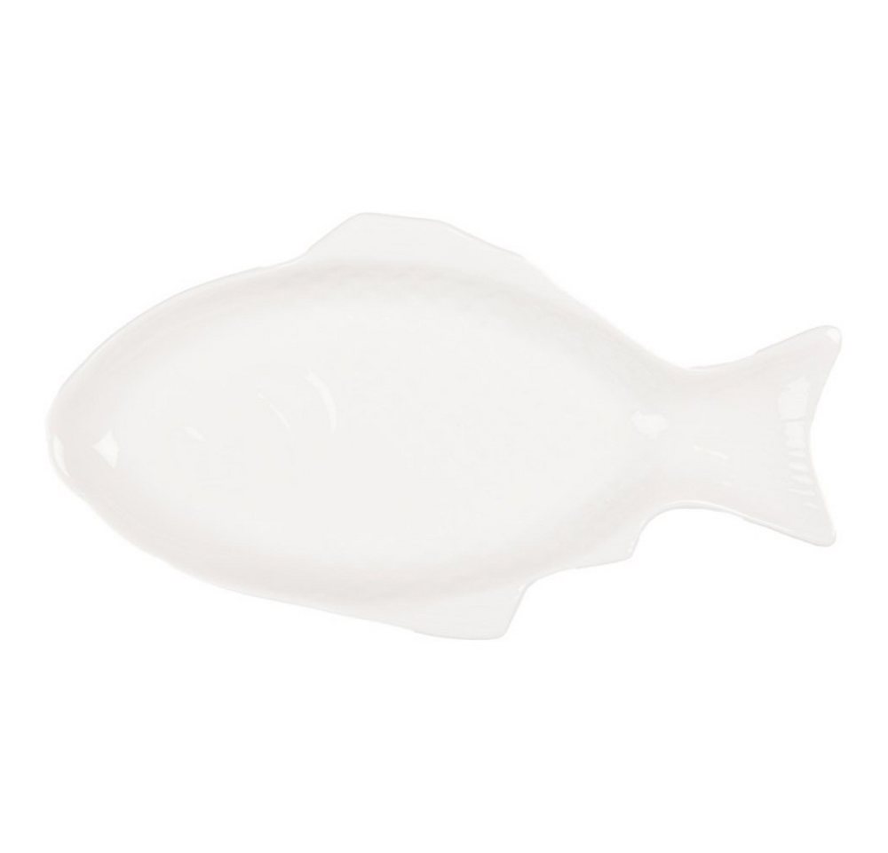Clayre & Eef Dekoschale Schale FISH BREAKFAST weiß in Fischform 325ml Fischschale Fischplatte (einzeln) – Bild 2 von 2