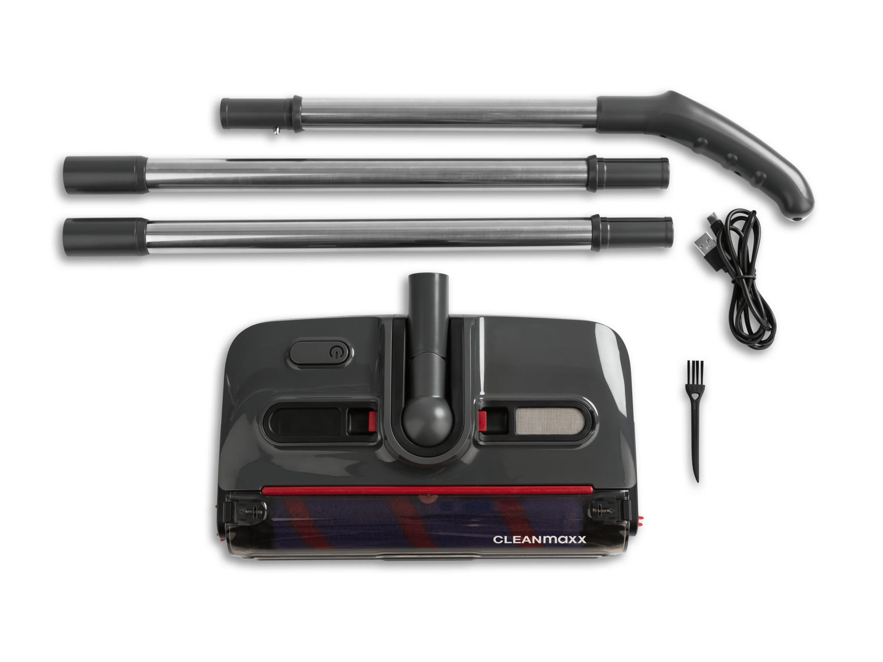 CLEANMAXX Akku-Besen mit Licht 3,7V grau – Bild 3 von 4