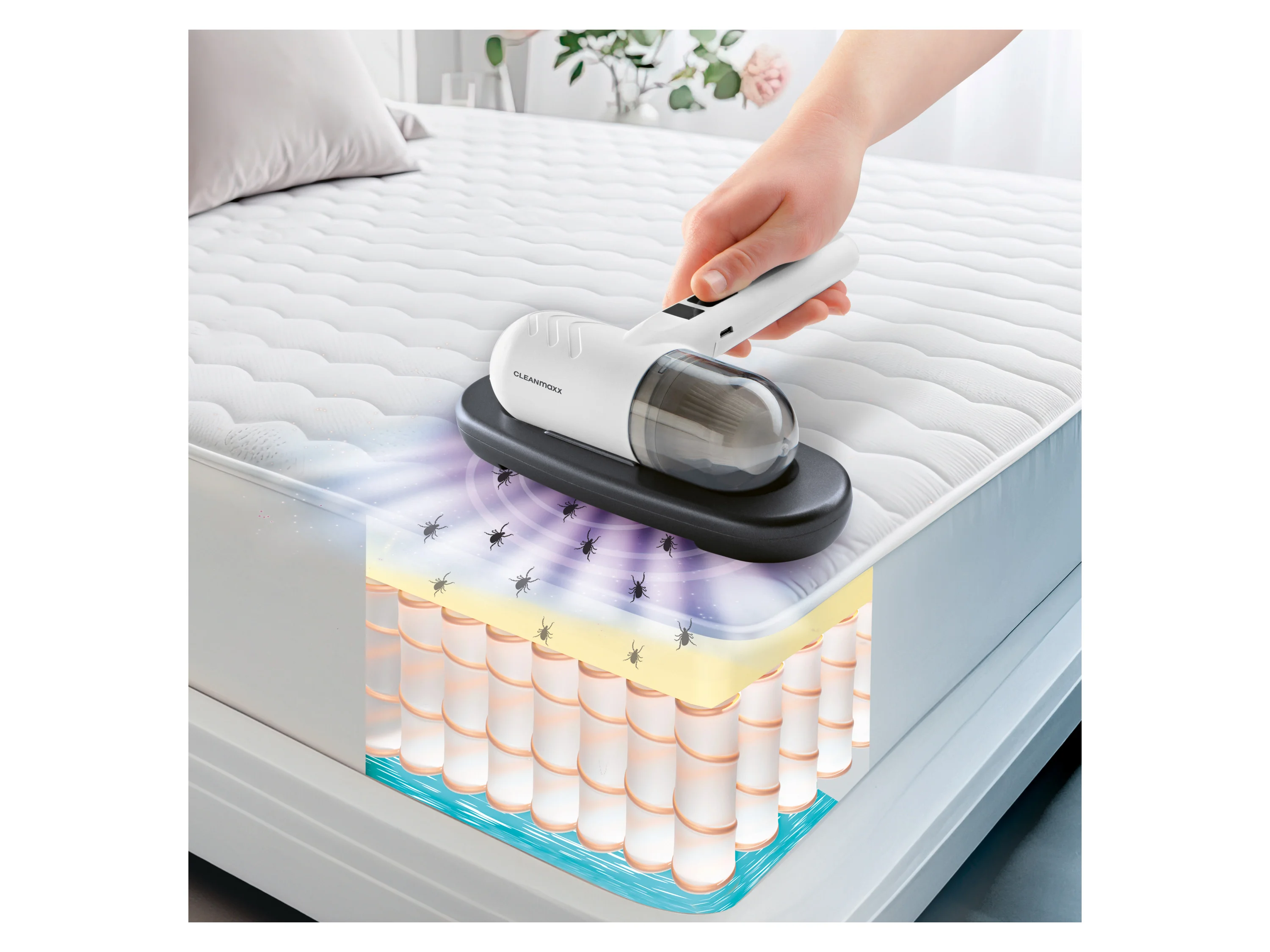 CLEANMAXX Akku-Milben-Handstaubsauger – Bild 2 von 4