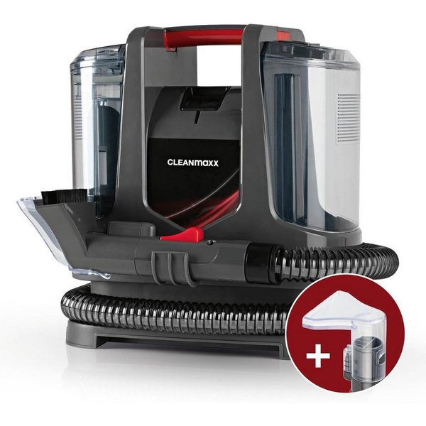 CLEANmaxx Teppichreinigungsgerät Polster- & Teppichreiniger mit Zubehör, 400 W, mit Beutel, Für Teppiche, Sofas & Autositze, 9 kPa