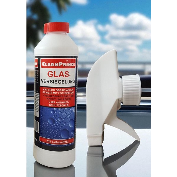 CleanPrince Glas-Versiegelung mit Lotuseffekt Scheibenversiegelung, Made in Germany