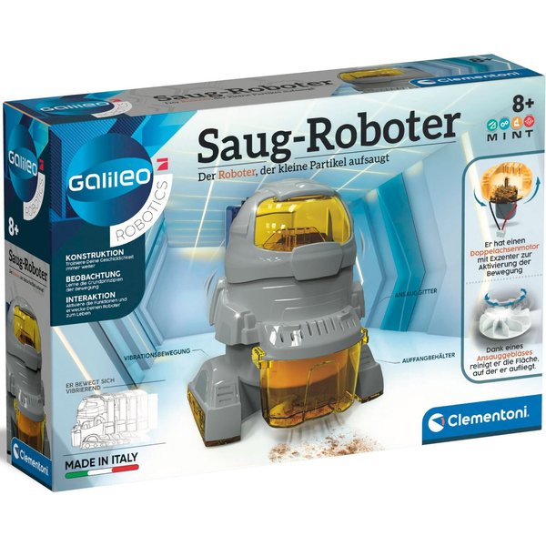 Clementoni® Experimentierkasten Galileo, Saug-Roboter, Made in Europe