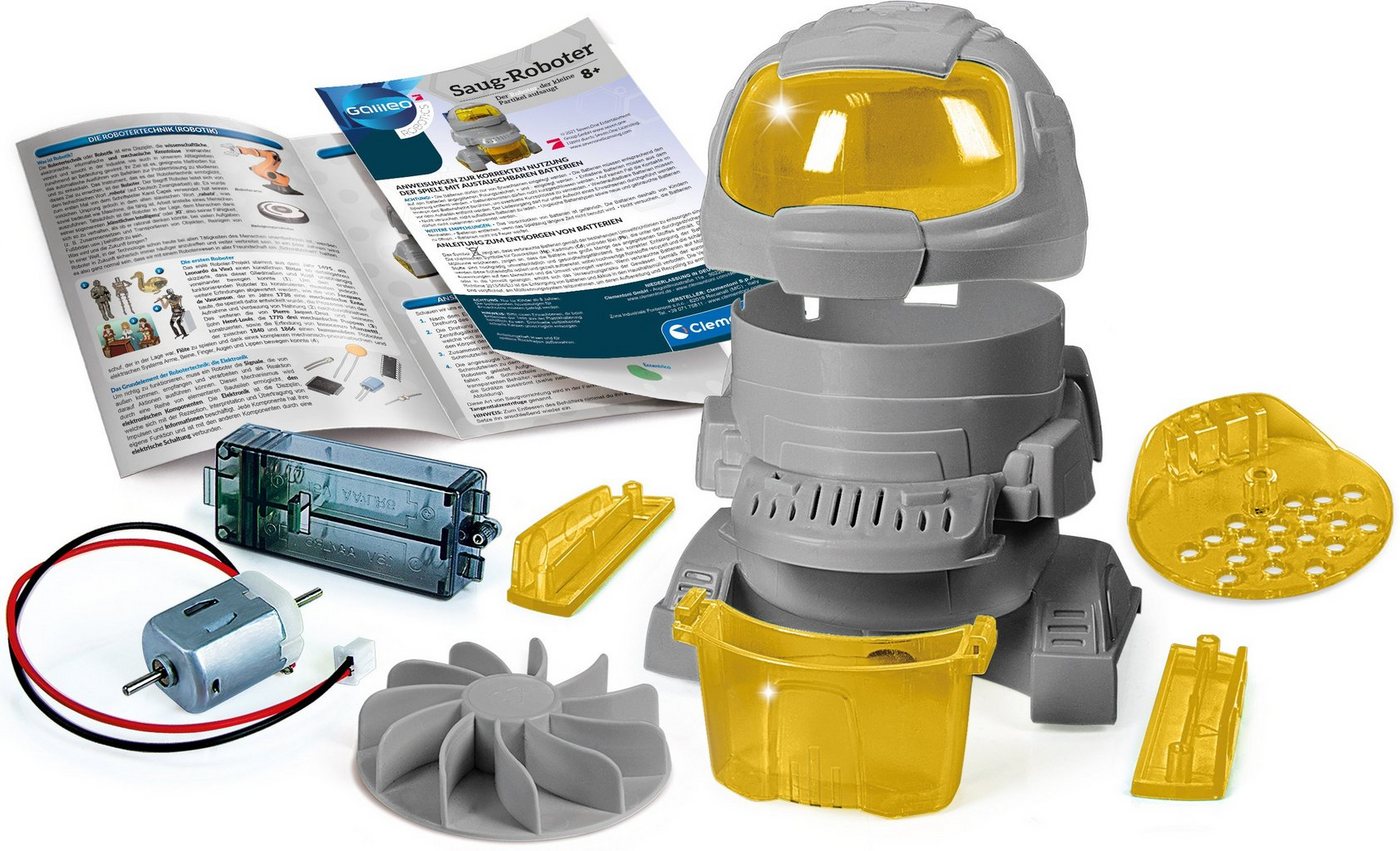 Clementoni® Experimentierkasten Galileo, Saug-Roboter, Made in Europe – Bild 3 von 5