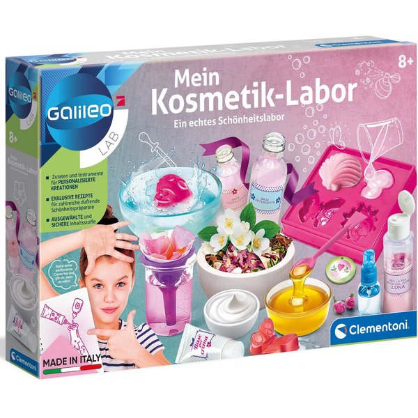 Clementoni® Experimentierkasten Galileo, Mein Kosmetik-Labor, Made in Europe