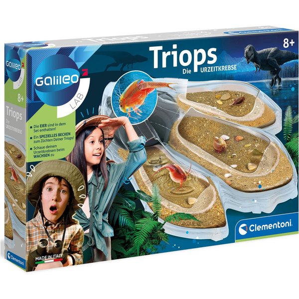 Clementoni® Experimentierkasten Galileo, Original Triops Maxi de Luxe, Made in Europe