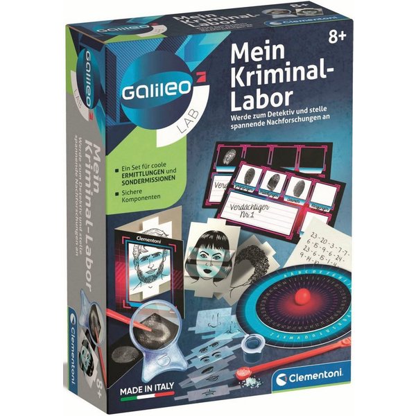 Clementoni® Experimentierkasten Galileo, Mein Kriminal-Labor, Made in Europe
