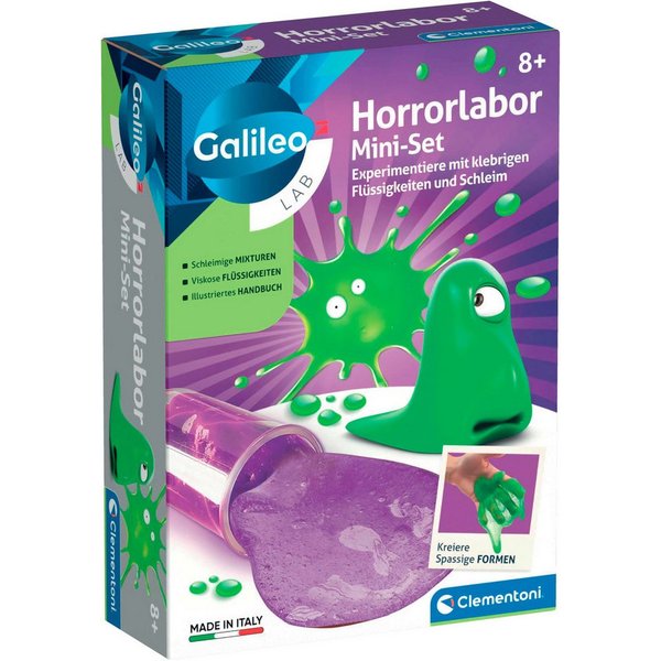 Clementoni® Experimentierkasten Galileo, Horrorlabor Mini-Set, Made in Europe