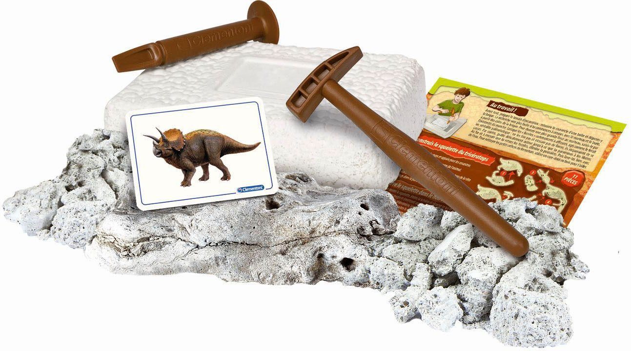 Clementoni® Experimentierkasten Galileo, Ausgrabungs-Set Triceratops, Made in Europe – Bild 3 von 5