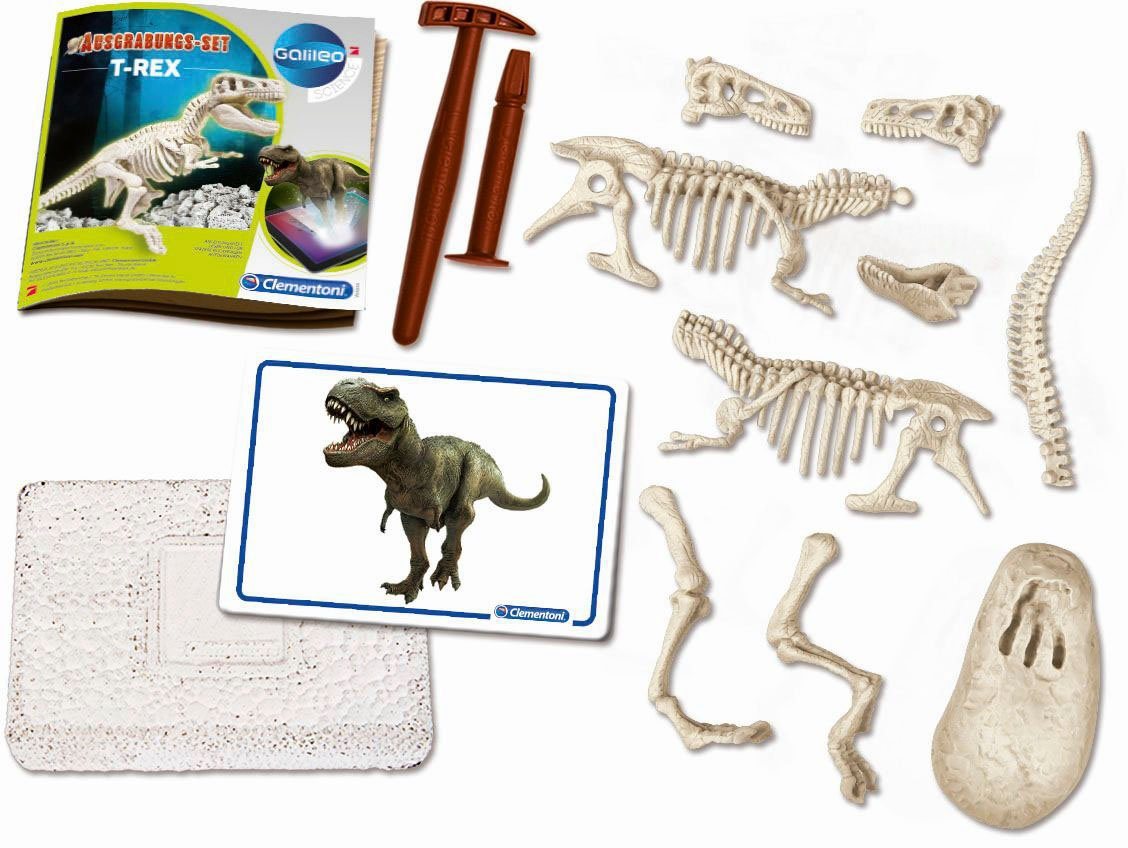 Clementoni® Experimentierkasten Galileo, Ausgrabungs-Set T-Rex, Made in Europe – Bild 2 von 3