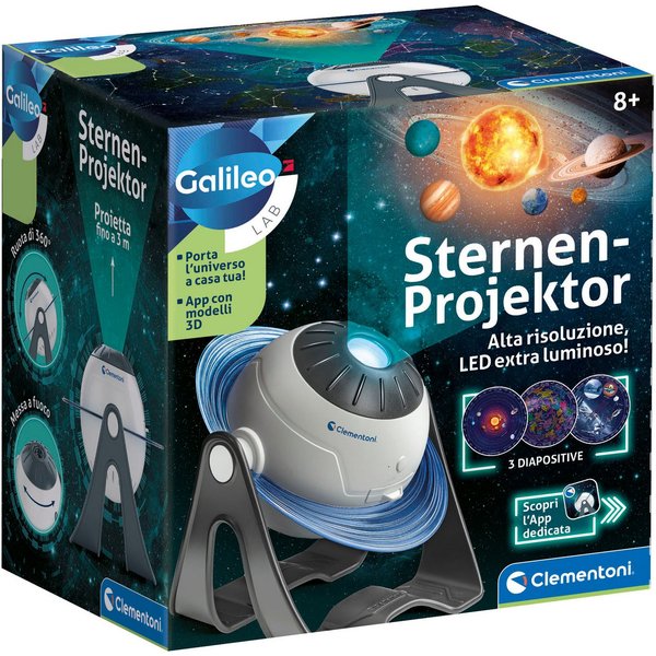 Clementoni® Experimentierkasten Galileo Lab, Sternen-Projektor, Made in Europe