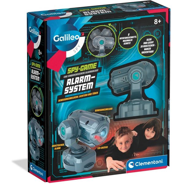 Clementoni® Experimentierkasten Galileo Spy, Alarm-System, mit Bewegungsmelder, Lampe und Alarmsirene