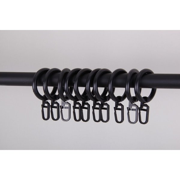 Clever-Kauf-24 Gardinenring 1 Set = 10 Stück Ringe mit Haken für 16mm Stilgarnituren, (10-St)