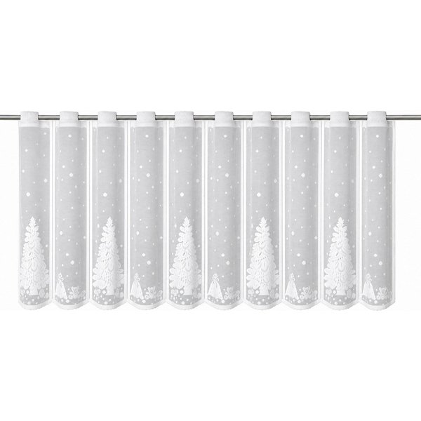 Clever-Kauf-24 Scheibengardine Scheibengardine Tannenbaum Geschenk, HxB 50x140cm, (1 St), Stangendurchzug, transparent, Store