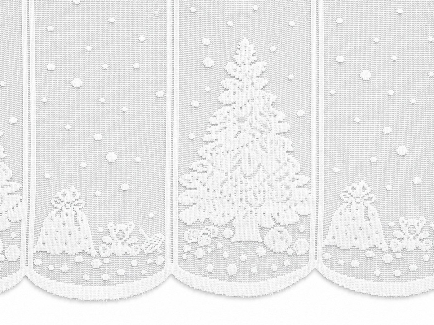 Clever-Kauf-24 Scheibengardine Scheibengardine Tannenbaum Geschenk, HxB 50x140cm, (1 St), Stangendurchzug, transparent, Store – Bild 3 von 5