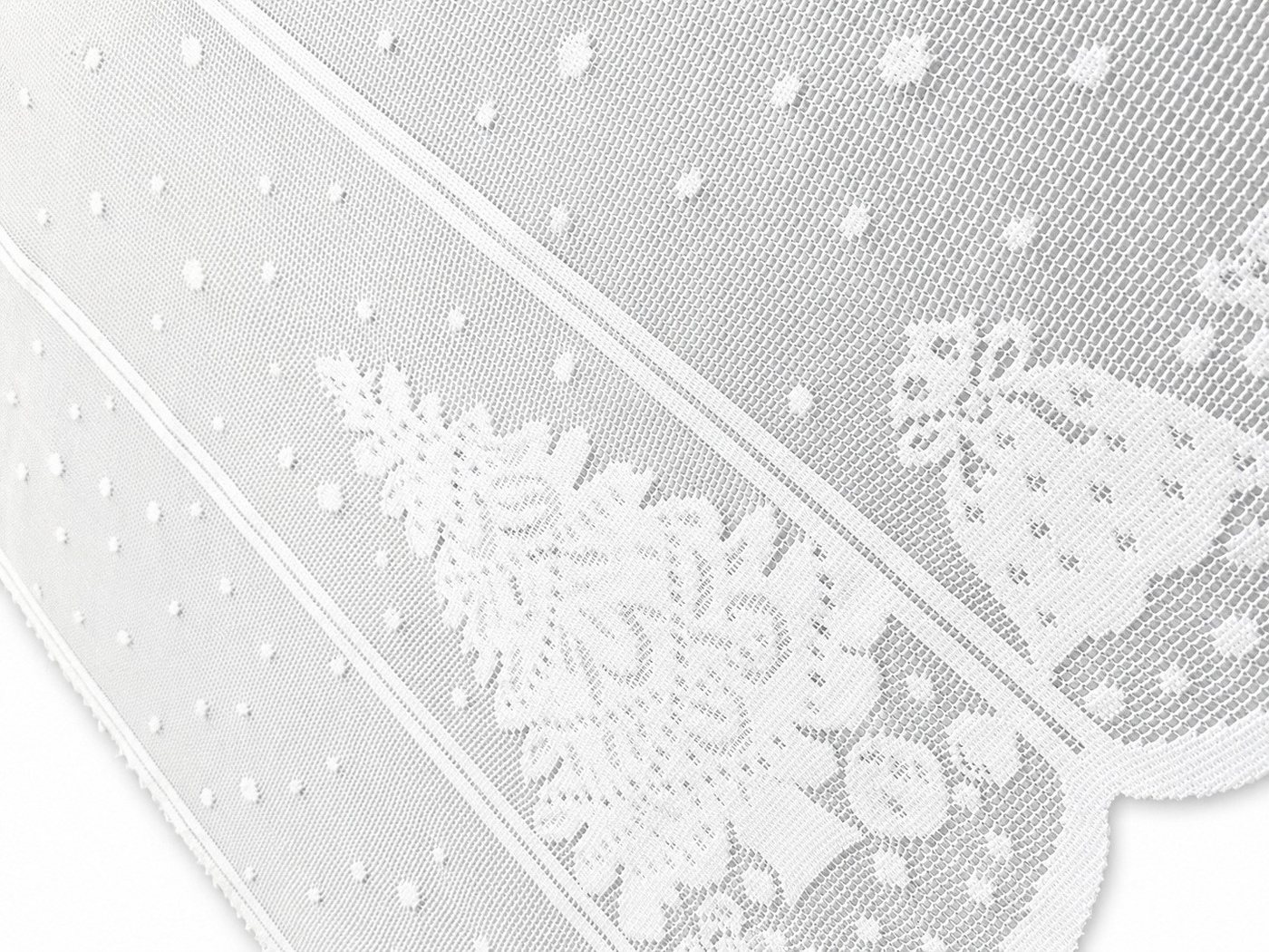 Clever-Kauf-24 Scheibengardine Scheibengardine Tannenbaum Geschenk, HxB 50x140cm, (1 St), Stangendurchzug, transparent, Store – Bild 5 von 5