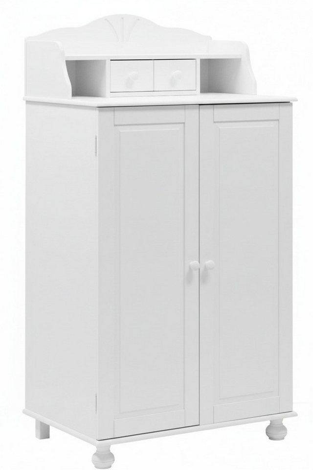 Clever-Moebel Computerschrank Computerschrank Massivholz Kiefer, Sekretär & Büroschrank, PC Schrank Breite: 83cm, Tiefe: 57cm, Höhe: 123,5-154cm – Bild 2 von 3
