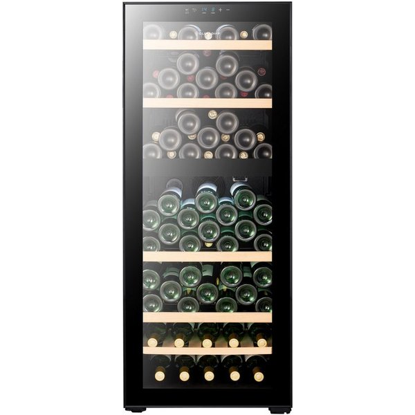 CLIMADIFF Weintemperierschrank CEPAGE108DZ, für 108 Standardflaschen á 0,75l,2 Temperaturzonen, LED-Beleuchtung