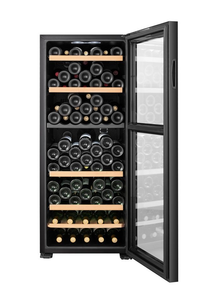 CLIMADIFF Weintemperierschrank CEPAGE108DZ, für 108 Standardflaschen á 0,75l,2 Temperaturzonen, LED-Beleuchtung – Bild 3 von 5