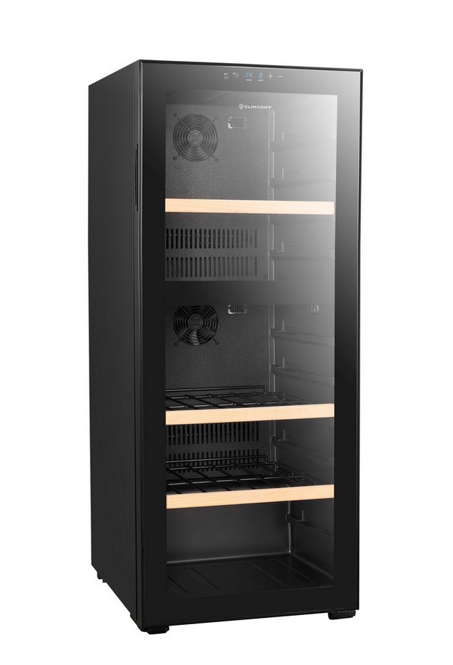 CLIMADIFF Weintemperierschrank CEPAGE108DZ, für 108 Standardflaschen á 0,75l,2 Temperaturzonen, LED-Beleuchtung – Bild 4 von 5