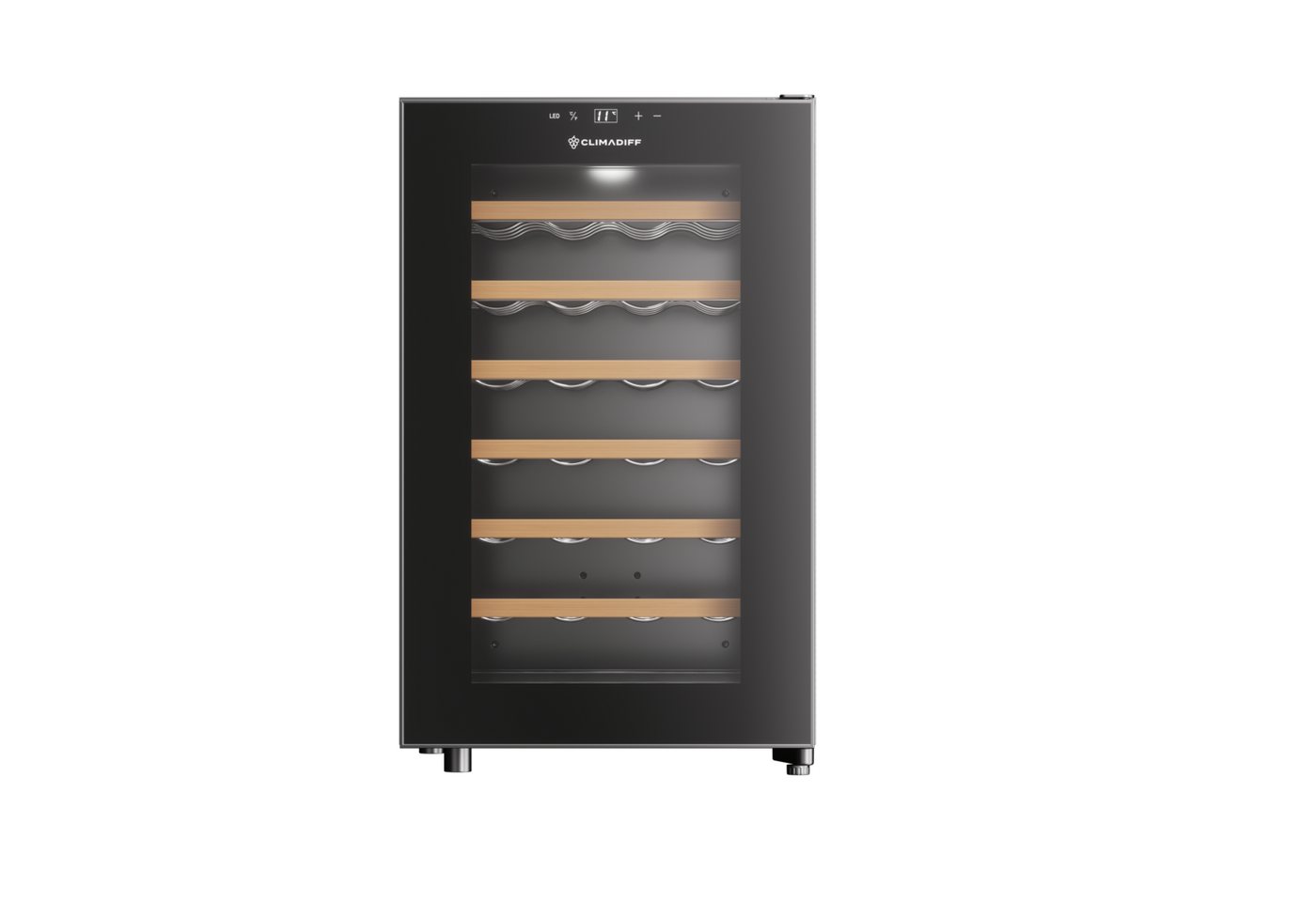 CLIMADIFF Weintemperierschrank CUVEE28, für 28 Standardflaschen á 0,75l,Ultra-Leise, sehr kompakt – Bild 4 von 5