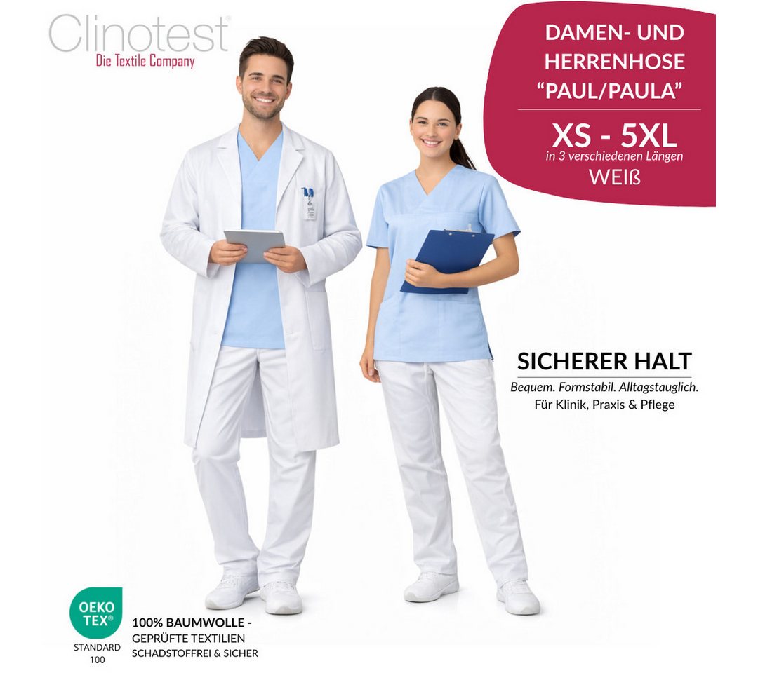 Clinotest Arbeitshose Paul/Paula, Jeanshose/Pflegehose/Klinikhose/Arzthose, Unisex – Bild 3 von 5