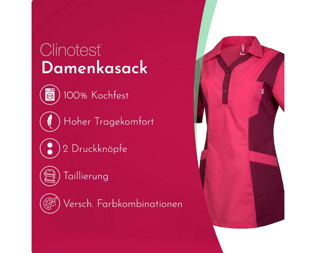 Clinotest Funktionsbluse Damenkasack "Julia", Schlupfkasack/Pflegekasack, verschiedene Farben – Bild 2 von 5
